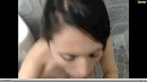 Teen receives huge facial cumshot