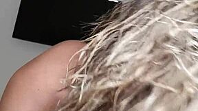 Is this slutty French blonde riding to extreme orgasm on homemade tape?