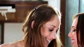 Remy LaCroix And Jenna Sativa Teasingly Lick Each Other's Pussies