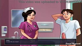 In Summertime Saga, the nurse shares a special moment with me at the hospital