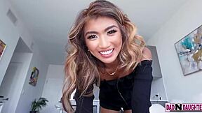 Petite Asian Stepdaughter Clara Trinity Craves More Action