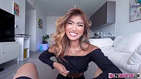 Petite Asian Stepdaughter Clara Trinity Craves More Action