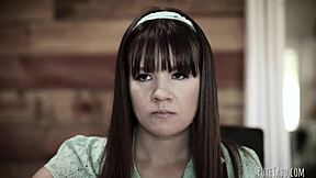 Stepdaughters in a hot threesome with shaved bodies