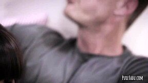 Stepdaughters in a hot threesome with shaved bodies