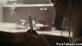 lesbian teen tribbing with sapphic milf outdoors 😍