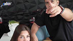 Podcast Turns Into Deepthroat Cumshot With Sara Blonde