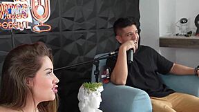 Podcast Turns Into Deepthroat Cumshot With Sara Blonde