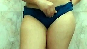 big boobs girlfriend fingering in bathroom, wanna watch?