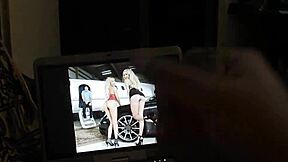 Man jerks off watching porn and cums in slow motion 😏