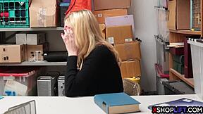 Skinny Teen Drilled by Weird Security Guard