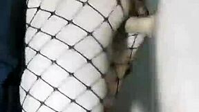 Slender Russian Girlfriend in Skirt Fucked Standing, Tight Pussy Filled with Cum