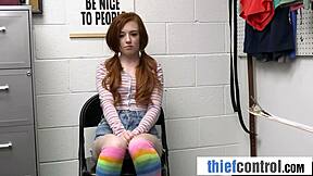 Horny 18yo redhead fucked for stealing candy 😏