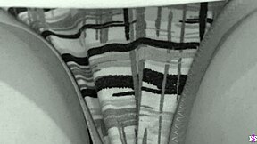 Housewife in skirt has affair with hairy pussy and natural tits during yoga cheating