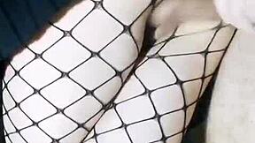 Slender Russian Girlfriend in Skirt Fucked Standing, Tight Pussy Filled with Cum