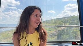 public risky blowjob on a ferris wheel