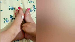 shy babe strokes her little 18+ legs after a shower and shoots it on her phone - luxuryorgasm