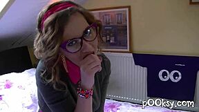 gabriella, naughty in pantyhose, takes hardcore pov fucking with big cock