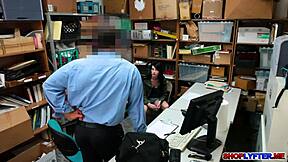 shoplyfter alex harper gets caught in office