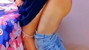 Young student assists orally.