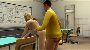 Teacher Fucks His Student Hard in Classroom Anal Session