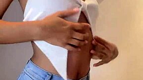 Cute Young Woman Feels Vulnerable Recording Naked In Bathroom Webcam