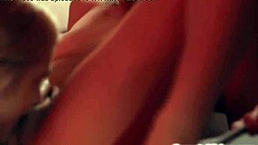 Busty milf gets facesitted by lesbian teen during tribbing