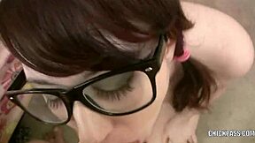 Cute Girl Dakota Charms Gives Blowjob 😘