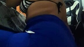 alone at home with my stepaunt watching tv