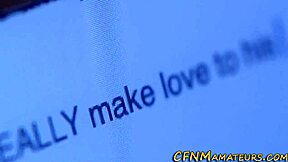 Pretty blonde teen in CFNM handjob and blowjob