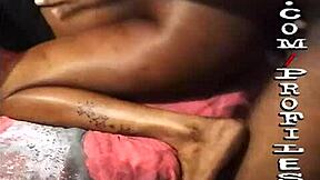 The ebony teen whore gets her pussy dug into doggystyle