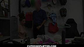 i watch the big tits teen shoplifter get caught and fucked by security guard