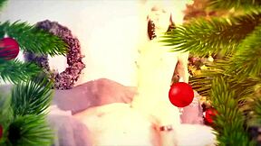 this old guy's naughty christmas present, sasha sparrow's pussy.