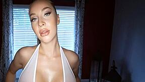 Massaging Melissa Stratton's perfect body with Jonathan Jordan.