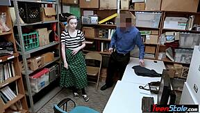 pale emo teen shoplifter punished fucked by lp officer