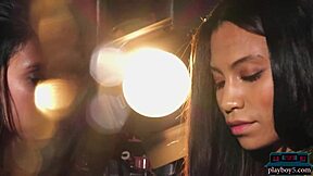 does middle eastern fatima kojima and latina deisy leon explore lesbian softcore?