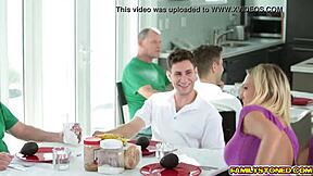 Brad receives care from his stepmom during a family moment