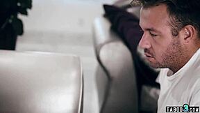 this shy brunette teen 18+ gets used by her jailbird stepbrother