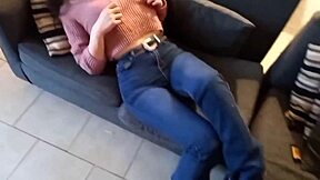 I get a blowjob from my aunt while my uncle is away, with her big ass and monster cock.