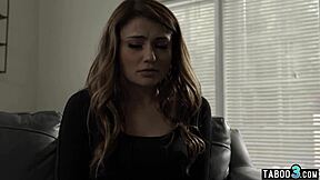 Obedient Busty Babysitter Adria Rae Strips and Fingers Her Bubble Butt