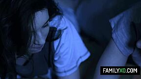 Perv stepdad fucks her best friend Kelsey Kage and Lily Moon