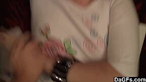 Intense lesbian sex on couch!