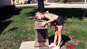 kaylee jewel, that tiny 18+ teen takes a hard tumble