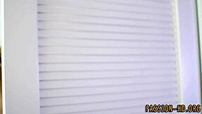 petite teen gets fingered and gives handjob