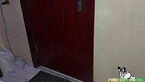 step bro dives into my juicy pussy while i'm bent over in bed