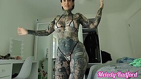 Melody Radford Tries On Sheer Micro Bikini Showing Big Ass!