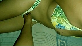 I pick up a fan and he cums inside my pussy, Gema Latina.