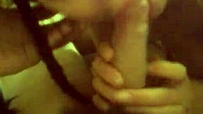 Teen Brunette Gives Deep Blowjob