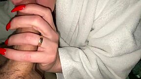 Maid Sucks Client's Big Dick in Hotel!