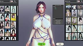 i'm creating a hentai character with big tits in honey select 2