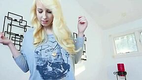 Blonde Stepdaughter Sucks Big Cock Then Gets Plowed